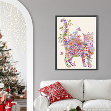 Load image into Gallery viewer, Diamond Painting - Partial Special Shaped - Cats, Flowers and Butterflies (30*40CM)
