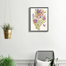 Load image into Gallery viewer, Diamond Painting - Partial Special Shaped - Cats, Flowers and Butterflies (30*40CM)
