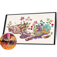 Load image into Gallery viewer, Diamond Painting - Partial Special Shaped - Cats, Flowers and Butterflies (40*30CM)
