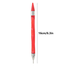 Load image into Gallery viewer, Double-End Manicure Point Drill Pen with Clay Glue Nail Art Tool for Women (Red)
