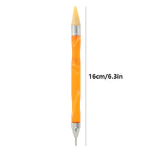 Load image into Gallery viewer, Double-End Manicure Point Drill Pen with Clay Glue Nail Art Tool (Yellow)
