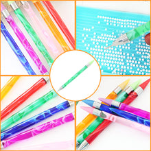 Load image into Gallery viewer, Double-End Manicure Point Drill Pen with Clay Glue Tips Nail Art Tool (Green)
