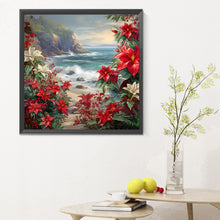 Load image into Gallery viewer, Diamond Painting - Full Round - red flower waves (30*30CM)
