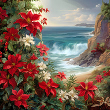 Load image into Gallery viewer, Diamond Painting - Full Round - red flower waves (30*30CM)
