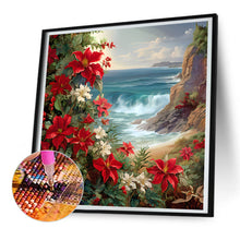 Load image into Gallery viewer, Diamond Painting - Full Round - red flower waves (30*30CM)
