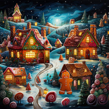 Load image into Gallery viewer, Diamond Painting - Full Round - christmas night (30*30CM)
