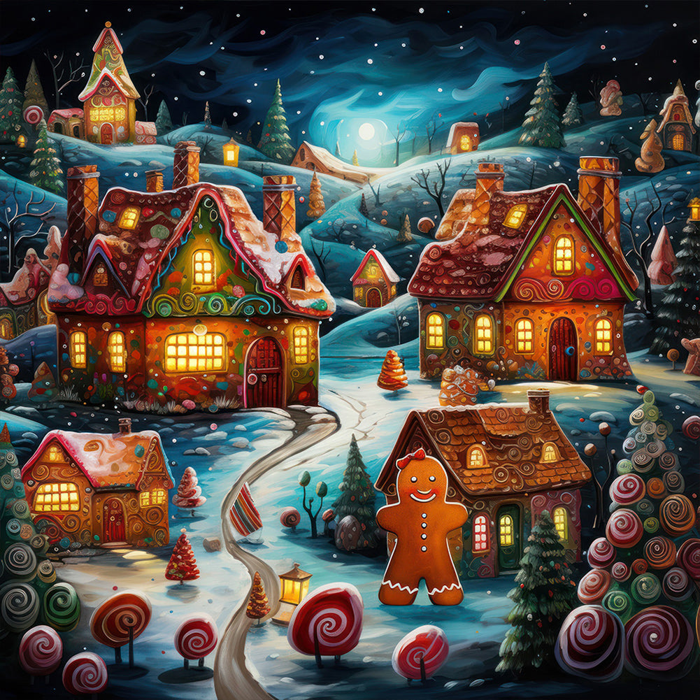 Diamond Painting - Full Round - christmas night (30*30CM)