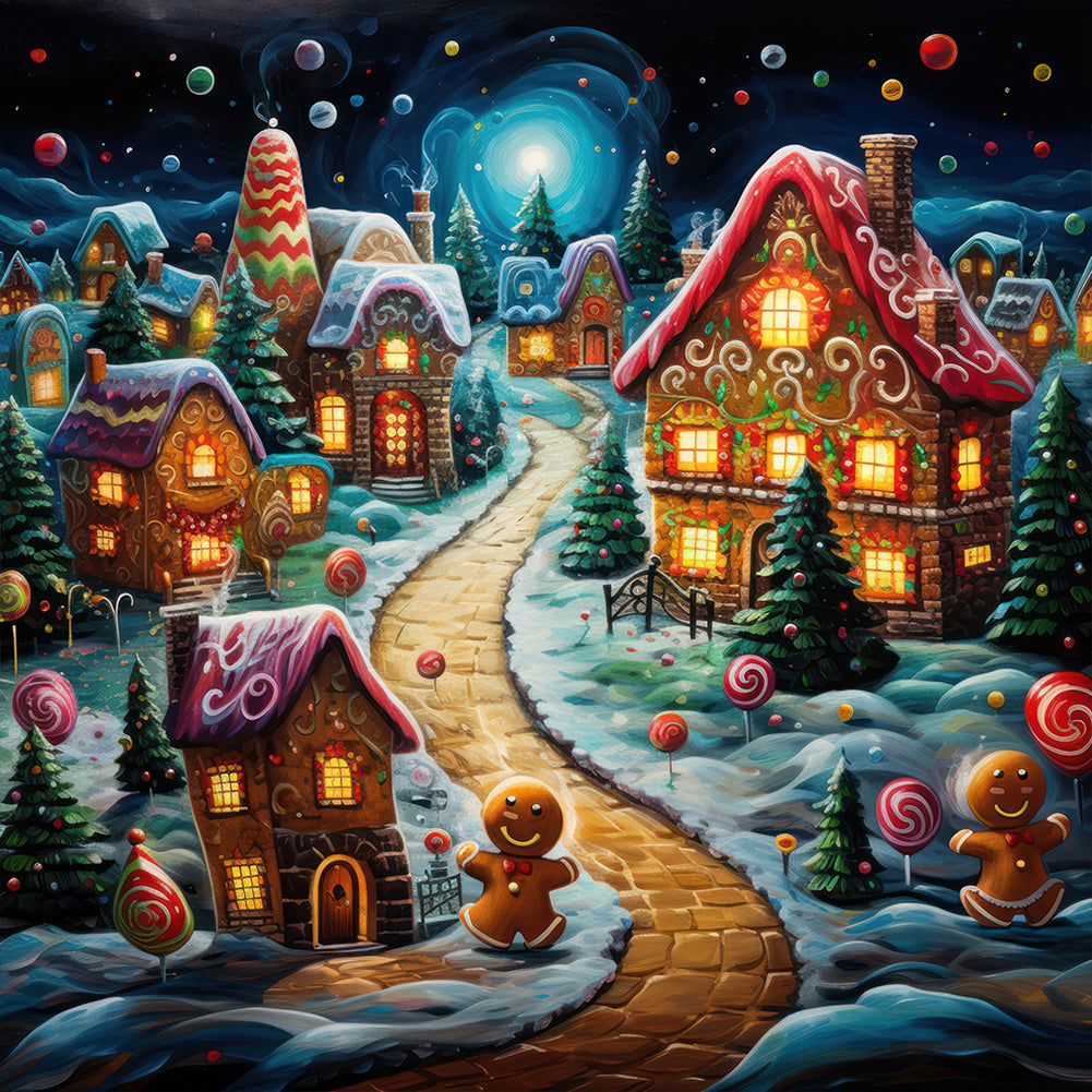 Diamond Painting - Full Round - christmas night (30*30CM)