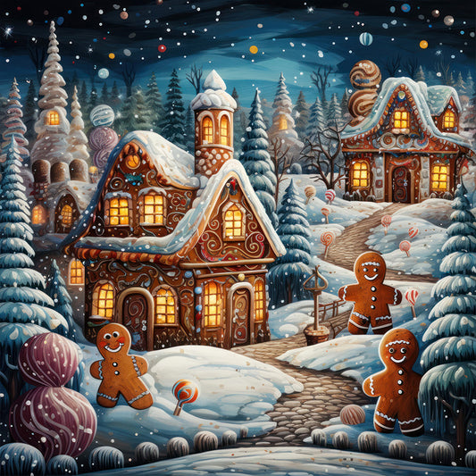 Diamond Painting - Full Round - christmas night (30*30CM)