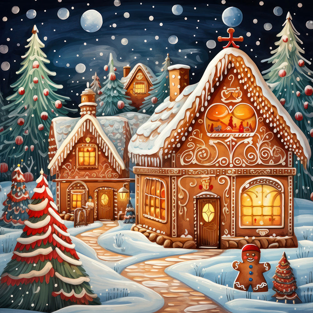 Diamond Painting - Full Round - christmas night (30*30CM)