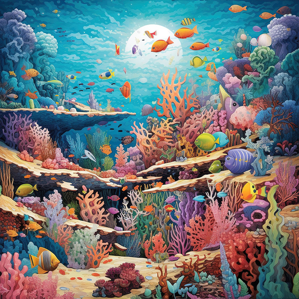 Diamond Painting - Full Round - The underwater world (30*30CM)