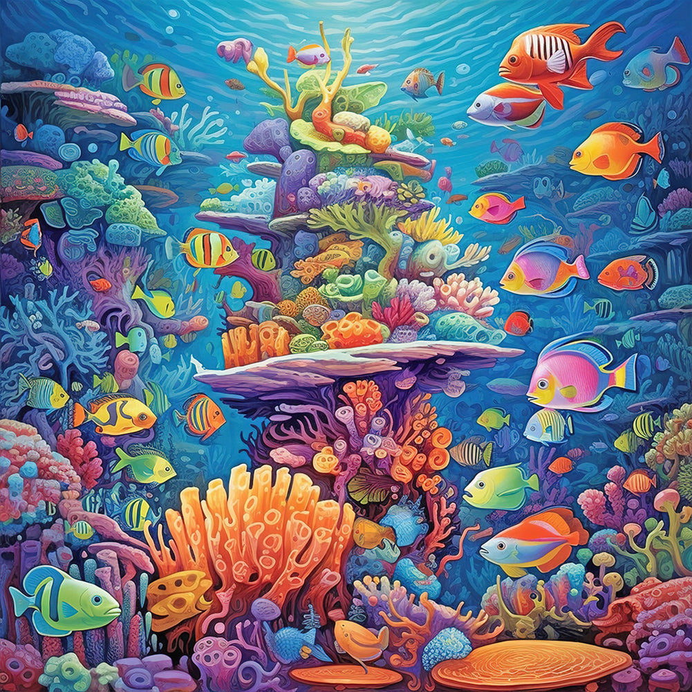Diamond Painting - Full Round - The underwater world (30*30CM)