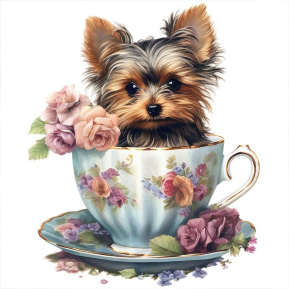 Diamond Painting - Full Round - teacup puppy (30*30CM)