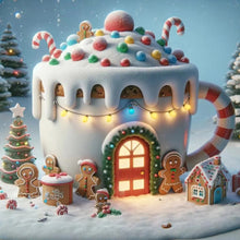 Load image into Gallery viewer, Diamond Painting - Full Round - winter glow cabin (30*30CM)
