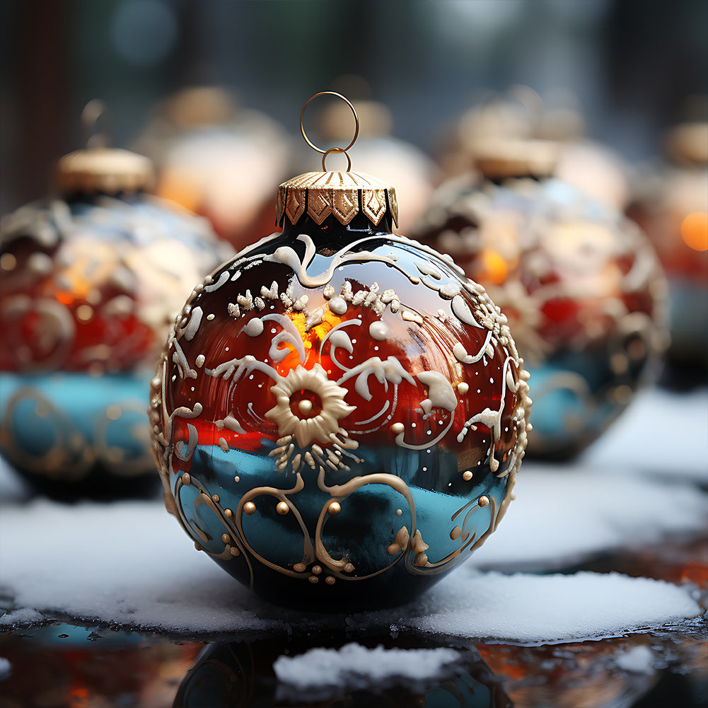 Diamond Painting - Full Round - winter snow scene (30*30CM)