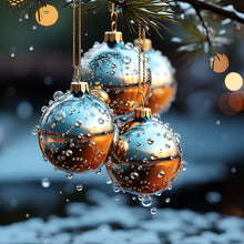Load image into Gallery viewer, Diamond Painting - Full Round - winter snow scene (30*30CM)

