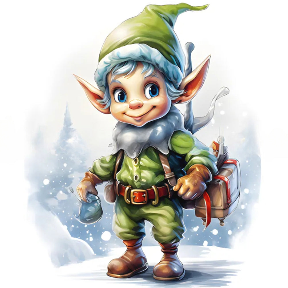 Diamond Painting - Full Round - Christmas Elf (30*30CM)
