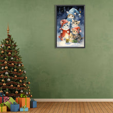 Load image into Gallery viewer, Diamond Painting - Full Round - Christmas cat (40*60CM)
