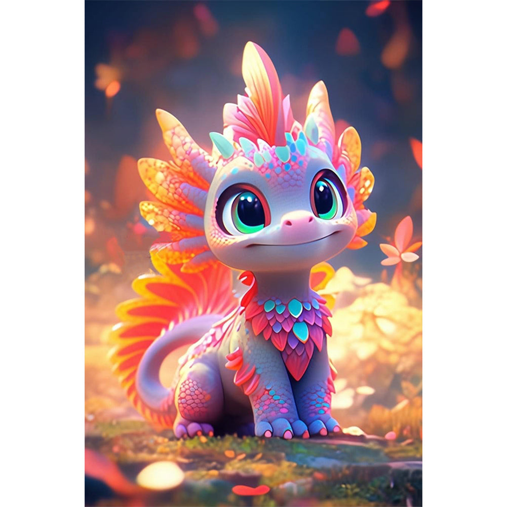 Diamond Painting - Full Round - Glowing dragon (40*60CM)