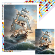 Load image into Gallery viewer, Diamond Painting - Full Square - sea sailing boat (45*60CM)
