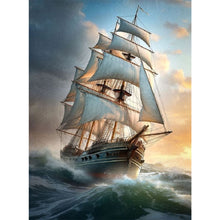 Load image into Gallery viewer, Diamond Painting - Full Square - sea sailing boat (45*60CM)

