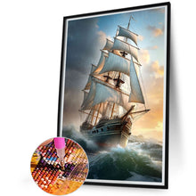 Load image into Gallery viewer, Diamond Painting - Full Square - sea sailing boat (45*60CM)
