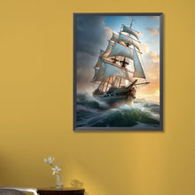 Load image into Gallery viewer, Diamond Painting - Full Square - sea sailing boat (45*60CM)
