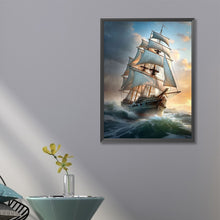 Load image into Gallery viewer, Diamond Painting - Full Square - sea sailing boat (45*60CM)
