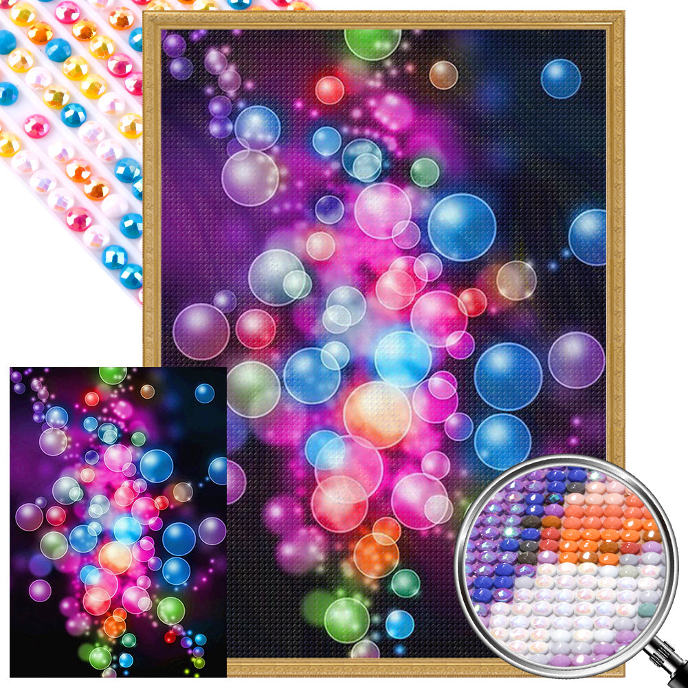 AB Diamond Painting - Full Round - Colorful bubbles (35*50CM)