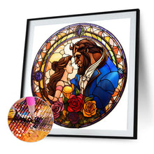 Load image into Gallery viewer, AB Diamond Painting - Full Round - beauty and the beast glass painting (40*40CM)
