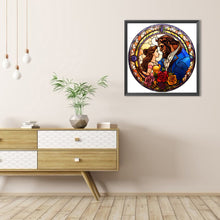 Load image into Gallery viewer, AB Diamond Painting - Full Round - beauty and the beast glass painting (40*40CM)
