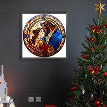 Load image into Gallery viewer, AB Diamond Painting - Full Round - beauty and the beast glass painting (40*40CM)
