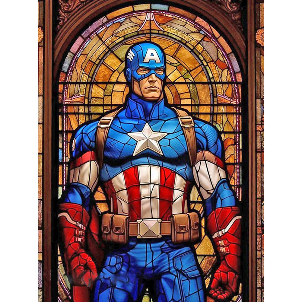Diamond Painting - Full Round - captain america (30*40CM)