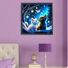 Load image into Gallery viewer, Diamond Painting - Full Round - star cat (50*50CM)
