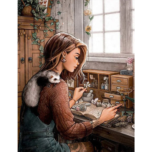 Diamond Painting - Full Round - cartoon girl (50*60CM)
