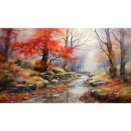 Diamond Painting - Full Round - Flowing Water Stone Forest (70*40CM)