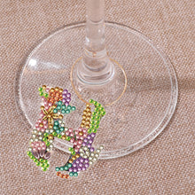 Load image into Gallery viewer, 2 PCS 26 Letters Double Side Diamond Wine Glass Charms Wine Glass Identification
