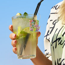 Load image into Gallery viewer, 2 PCS 26 Letters Double Side Diamond Wine Glass Charms Wine Glass Identification
