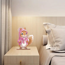 Load image into Gallery viewer, Acrylic Diamond Painting Desktop Decorations for Office Decor (Pink Squirrel)
