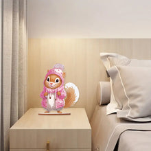Load image into Gallery viewer, Acrylic Diamond Painting Desktop Decorations for Office Decor (Pink Squirrel #4)
