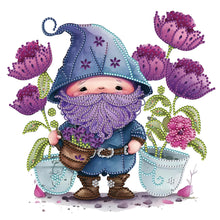 Load image into Gallery viewer, Diamond Painting - Partial Special Shaped - Dwarf Purple (30*30CM)
