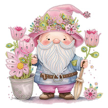 Load image into Gallery viewer, Diamond Painting - Partial Special Shaped - Gnome¡¤Tulip (30*30CM)
