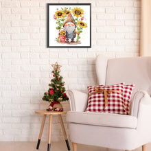 Load image into Gallery viewer, Diamond Painting - Partial Special Shaped - Gnome¡¤Sunflower (30*30CM)
