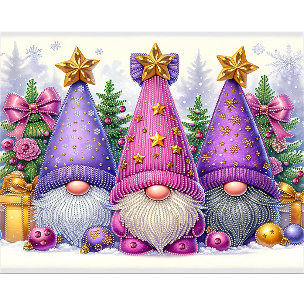 Diamond Painting - Partial Special Shaped - Goblin Gnome¡¤Purple (40*50CM)