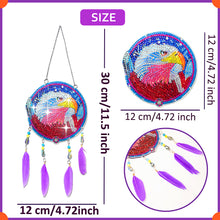 Load image into Gallery viewer, Eagle Feather Wind Chime Stitch Acrylic DIY Diamond Painting Hanging Pendant
