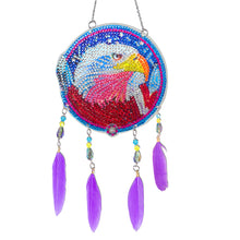 Load image into Gallery viewer, Eagle Feather Wind Chime Stitch Acrylic DIY Diamond Painting Hanging Pendant
