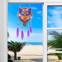 Load image into Gallery viewer, Eagle Feather Wind Chime Stitch Acrylic DIY Diamond Painting Hanging Pendant
