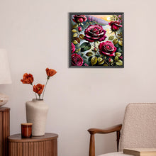 Load image into Gallery viewer, Diamond Painting - Full Round - roses by the lake (30*30CM)
