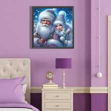 Load image into Gallery viewer, Diamond Painting - Full Round - Santa Claus and Snow Girl (40*40CM)
