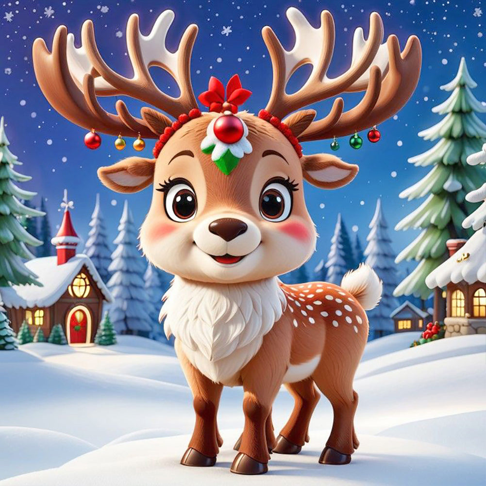 Diamond Painting - Full Round - Christmas deer (40*40CM)